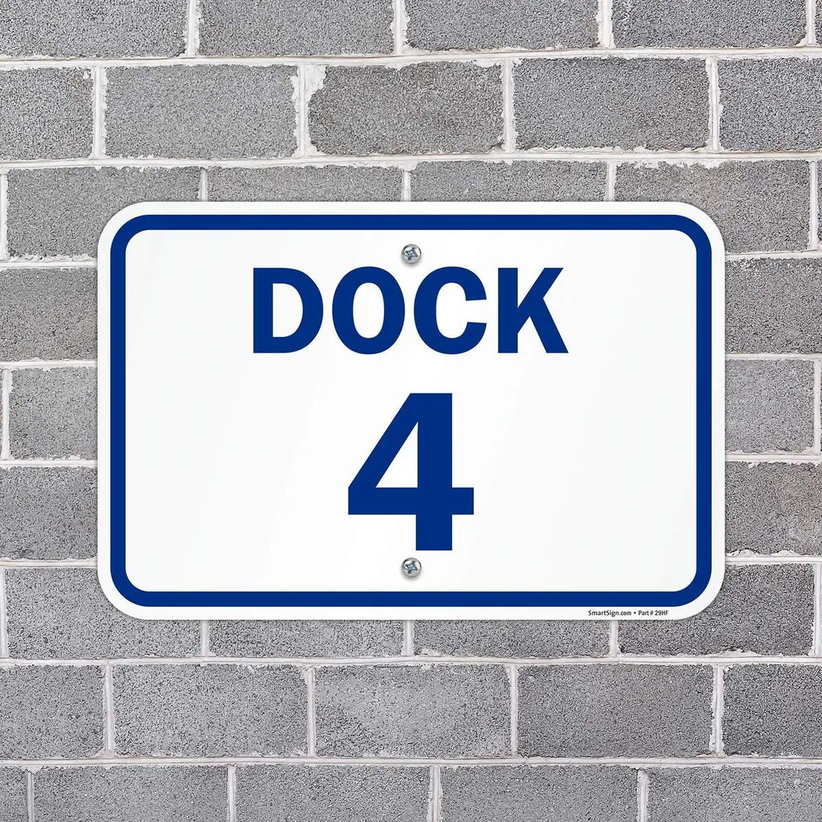 SmartSign Dock 4 Metal Sign 12 x 18 inch (30.5 x 45.7 cm) | Rustproof Aluminum with Lamination - view 3