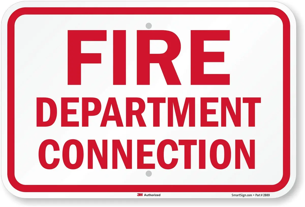 SmartSign Fire Department Connection Sign | 12" x 18" Reflective Aluminum - main product image