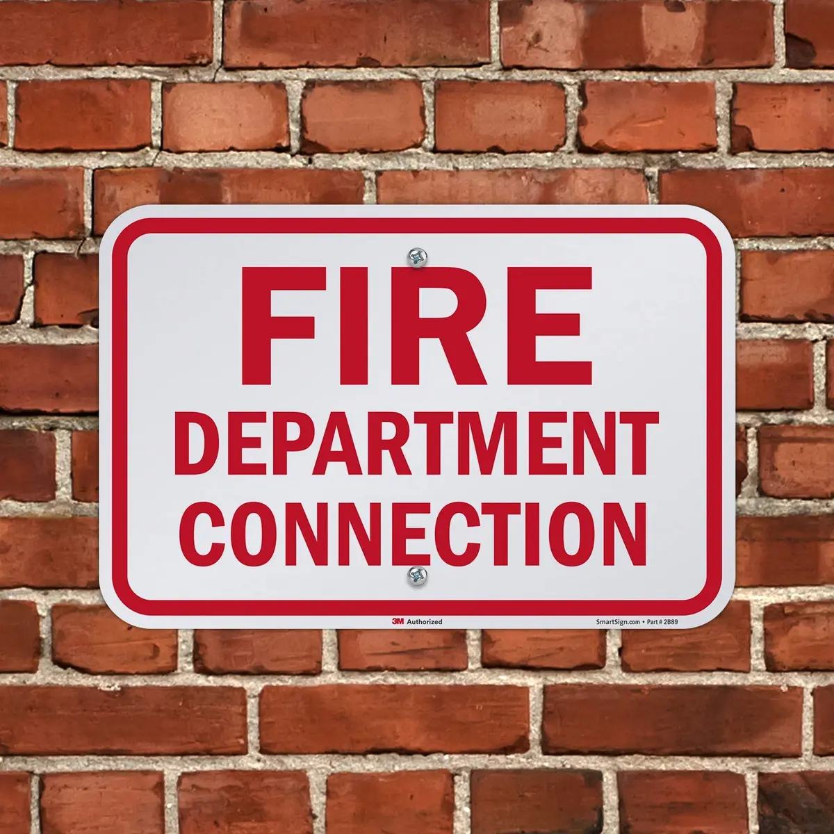 SmartSign Fire Department Connection Sign | 12" x 18" Reflective Aluminum - view 4
