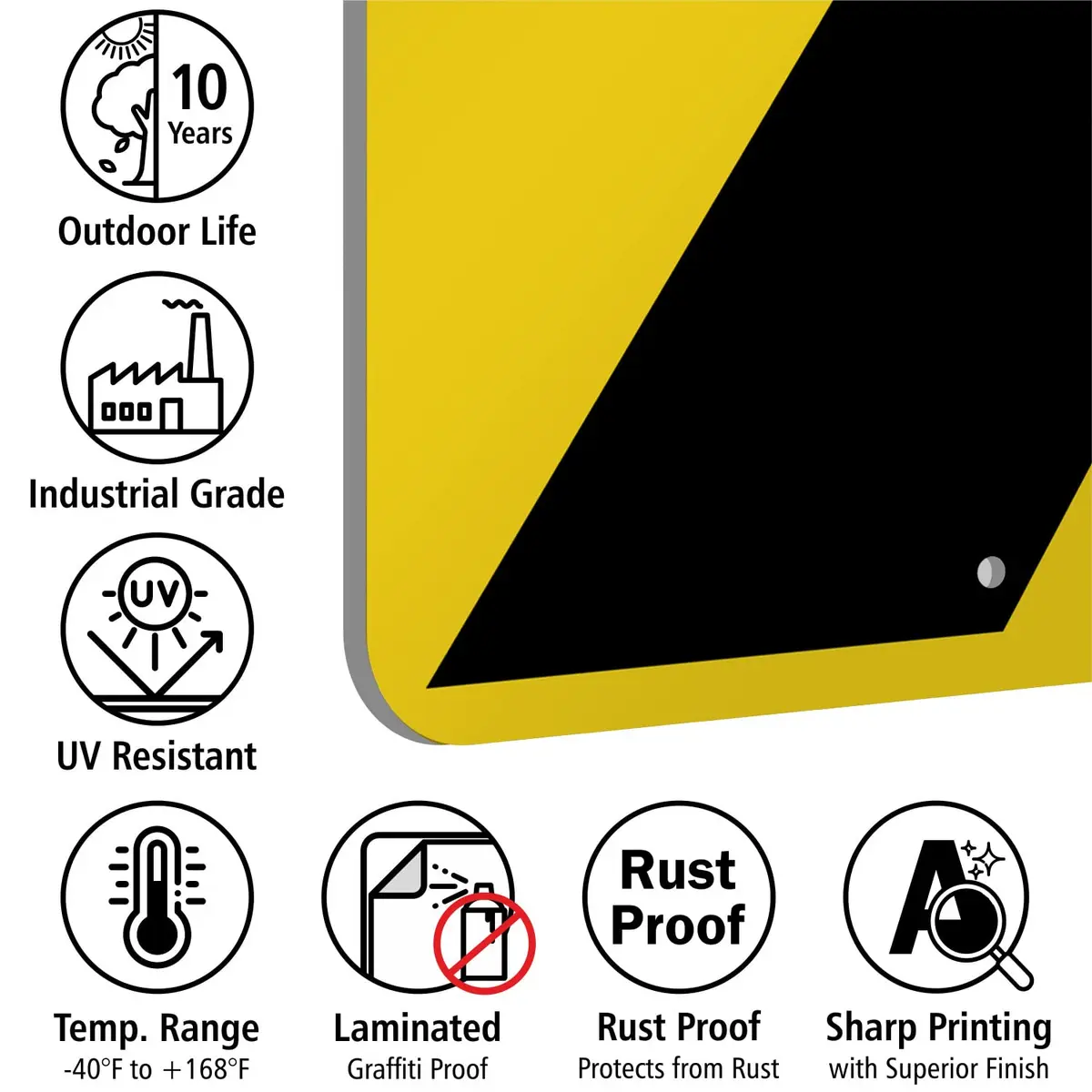 SmartSign Chevron Alignment - Right MUTCD Sign 18" x 24" Aluminum | MUTCD Compliant Reflective Sign - view 6