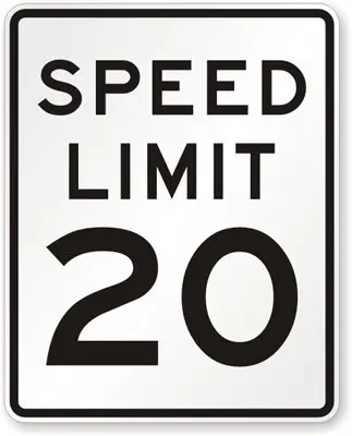 SmartSign Speed Limit 20 MUTCD Sign | 45.72 cm x 60.96 cm (18" x 24") 3M High Intensity Reflective Aluminum - main product image