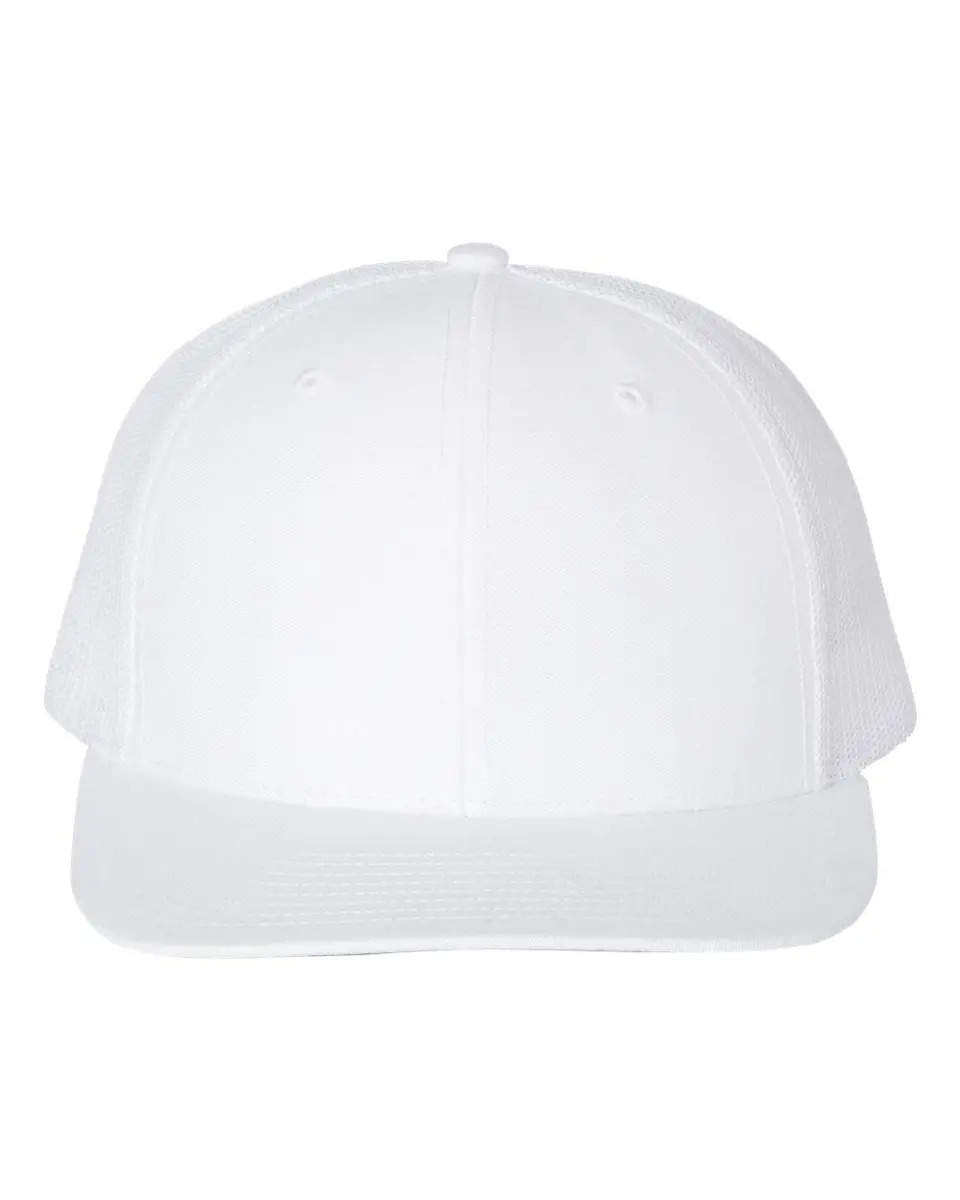 R RICHARDSON Trucker Cap White | Adjustable Mesh Baseball Hat for Men - main product image