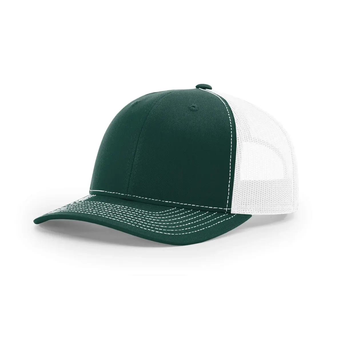 Richardson Unisex 112 Trucker Snapback Baseball Cap Dark Green/White | Adjustable Fit for All - main product image