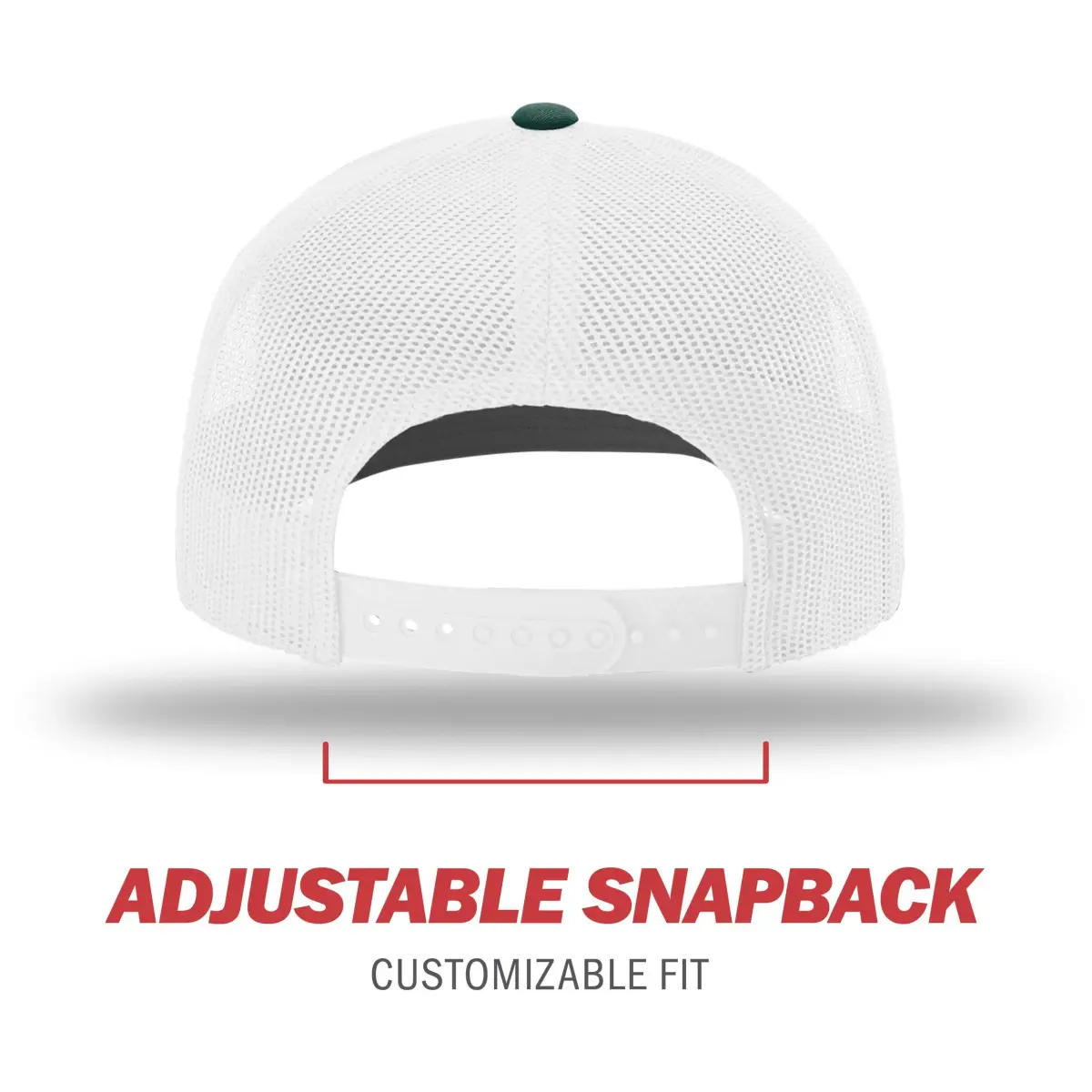 Richardson Unisex 112 Trucker Snapback Baseball Cap Dark Green/White | Adjustable Fit for All - view 4