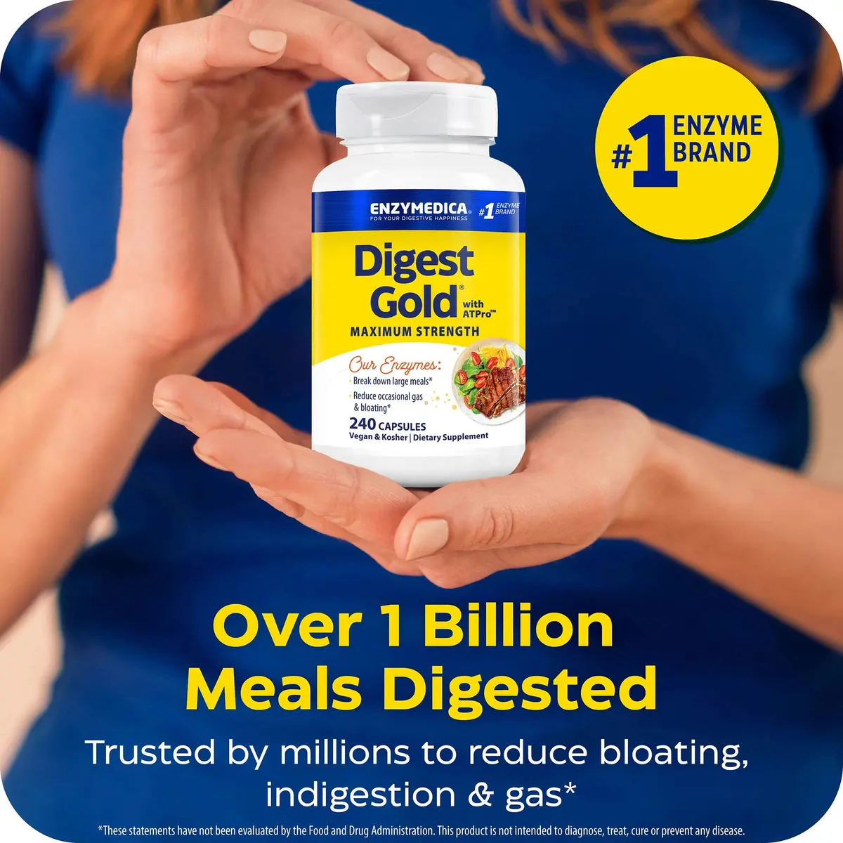Enzymedica Digest Gold, Maximum Strength, ATPro Energy Support - 240 Caps | Fast Digestive Enzymes for Gas & Bloating - view 5