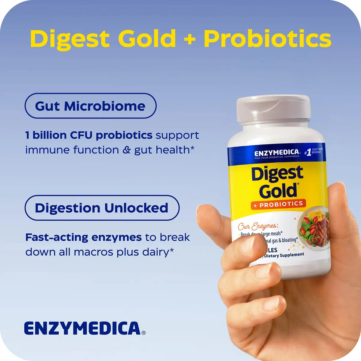 Enzymedica Digest Gold + Probiotics 45 Capsules | Supports Gas & Bloating, Digestive Health - view 5