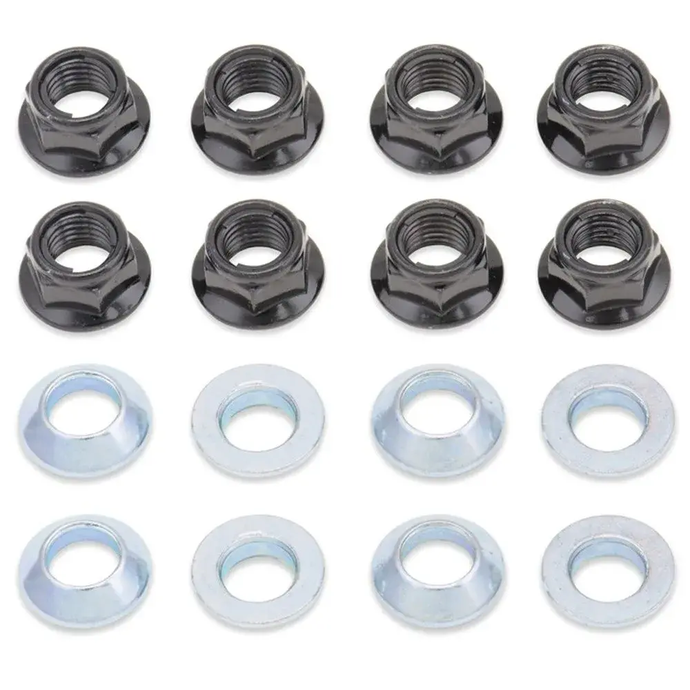 Bolt Motorcycle Hardware Lug-Locks Black Wheel Nuts | Universal Fit for ATVs - main product image