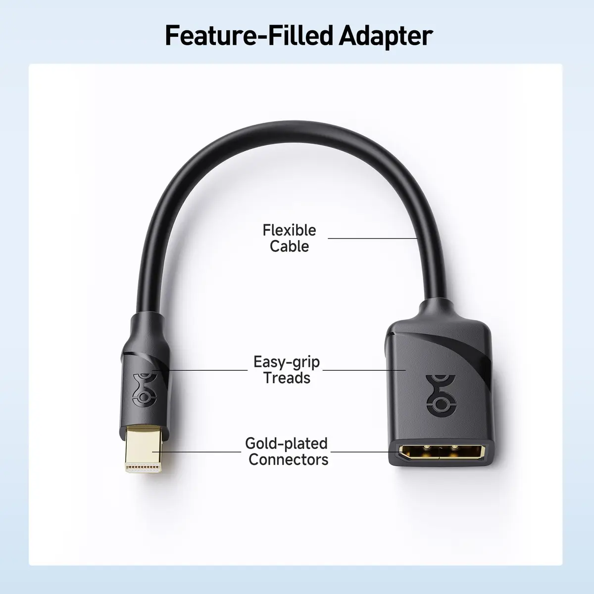 Cable Matters 8K Mini DisplayPort to DisplayPort 1.4 Adapter | 7680x4320 @ 60Hz, Thunderbolt 2 Compatible - view 7