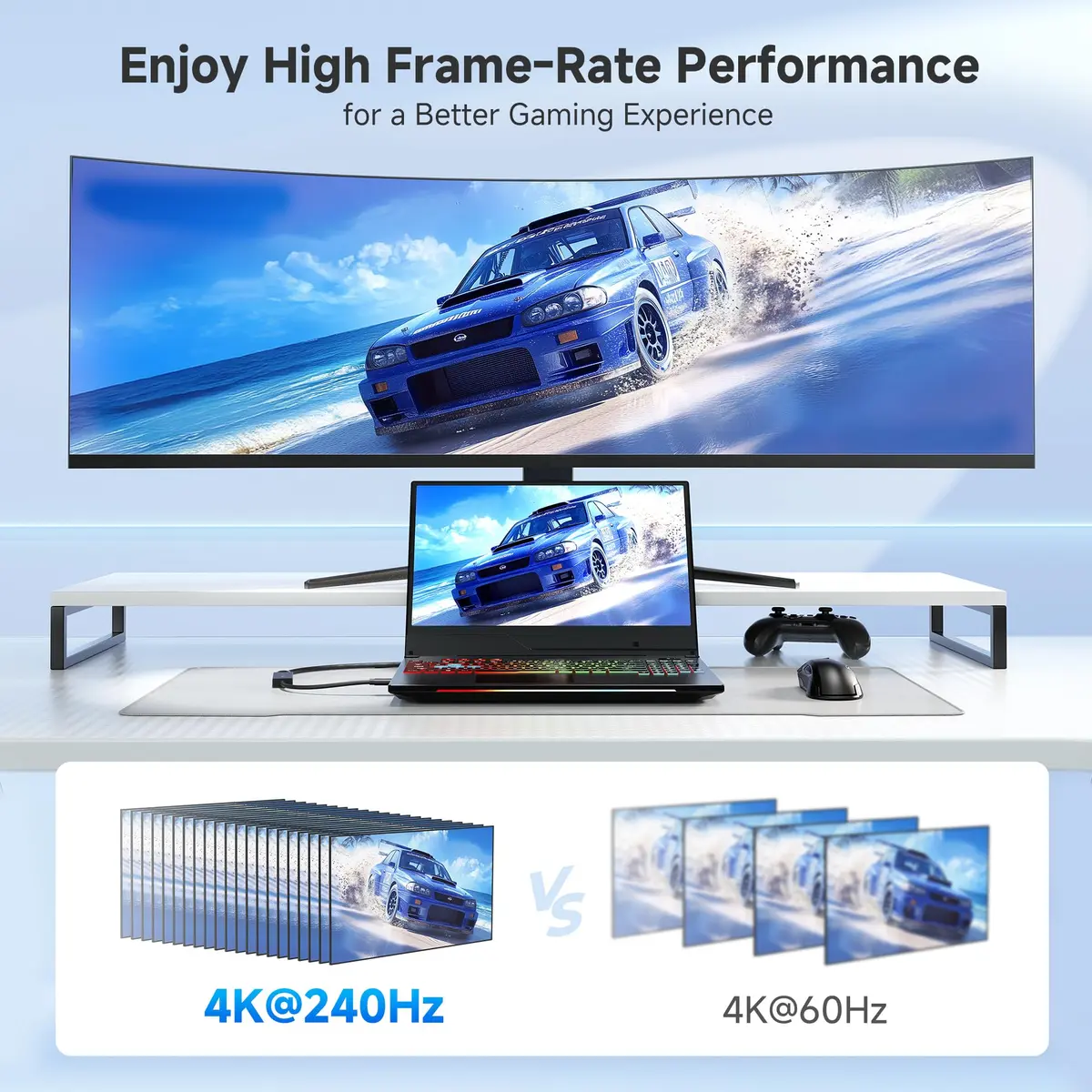 Cable Matters 8K Mini DisplayPort to DisplayPort 1.4 Adapter | 7680x4320 @ 60Hz, Thunderbolt 2 Compatible - view 3