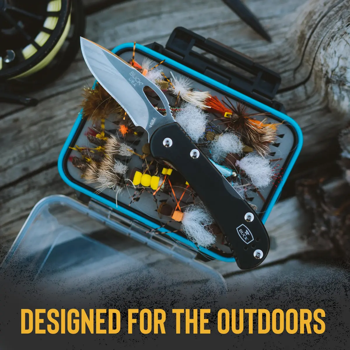 Buck Knives 726 Mini Spitfire EDC Pocket Knife, Orange, 3.75in | Slim, Durable, Made in USA - view 3