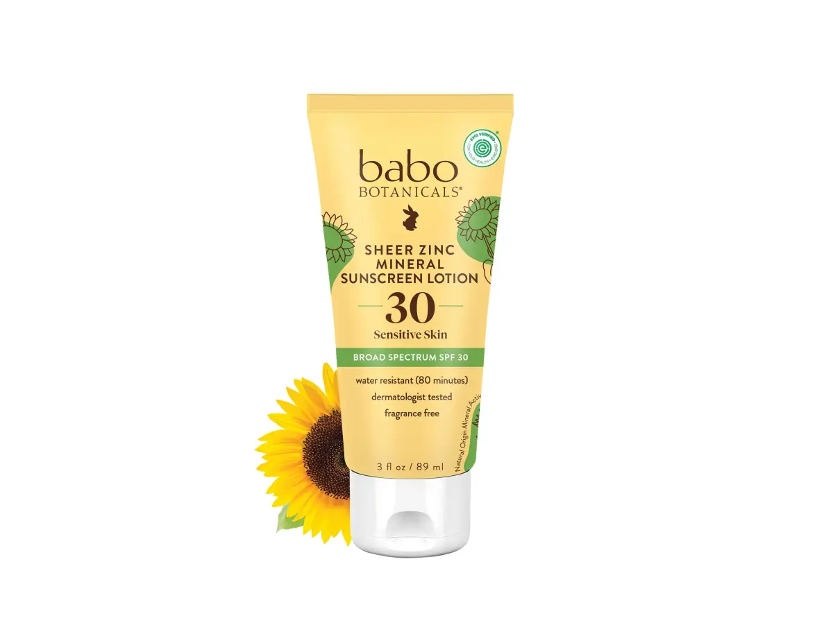 Babo Botanicals Unscented SPF 30 Mineral Sunscreen Lotion 88ml (3 Fl Oz) | Gentle Hydrating Formula for Sensitive Skin - main product image