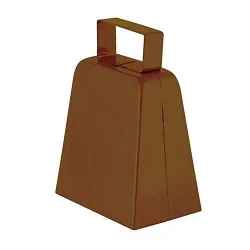 Beistle Brown Cowbells 4” (10.16 cm) Pack of 12 | Loud Metal Noise Makers for School Spirit & Sporting Events - view 2