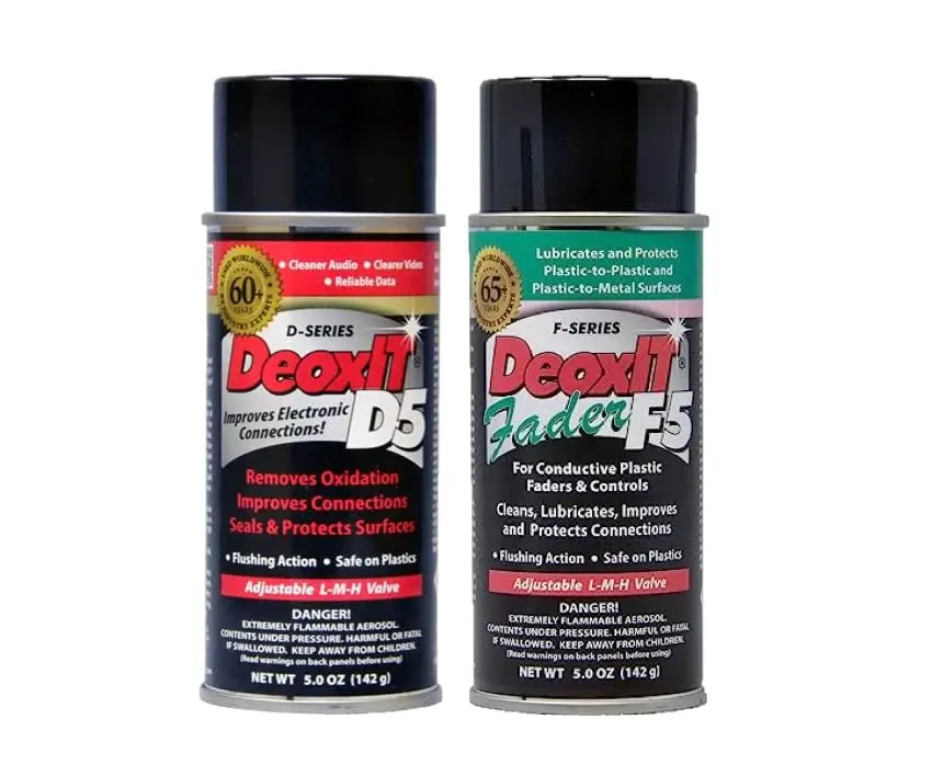 CAIG DeoxIT D5S6 Contact Cleaner & F5S-H6 FaderLube Spray - 296ml (10 oz) | Cleans, Improves Conductivity, Lubricates Electrical Contacts - main product image