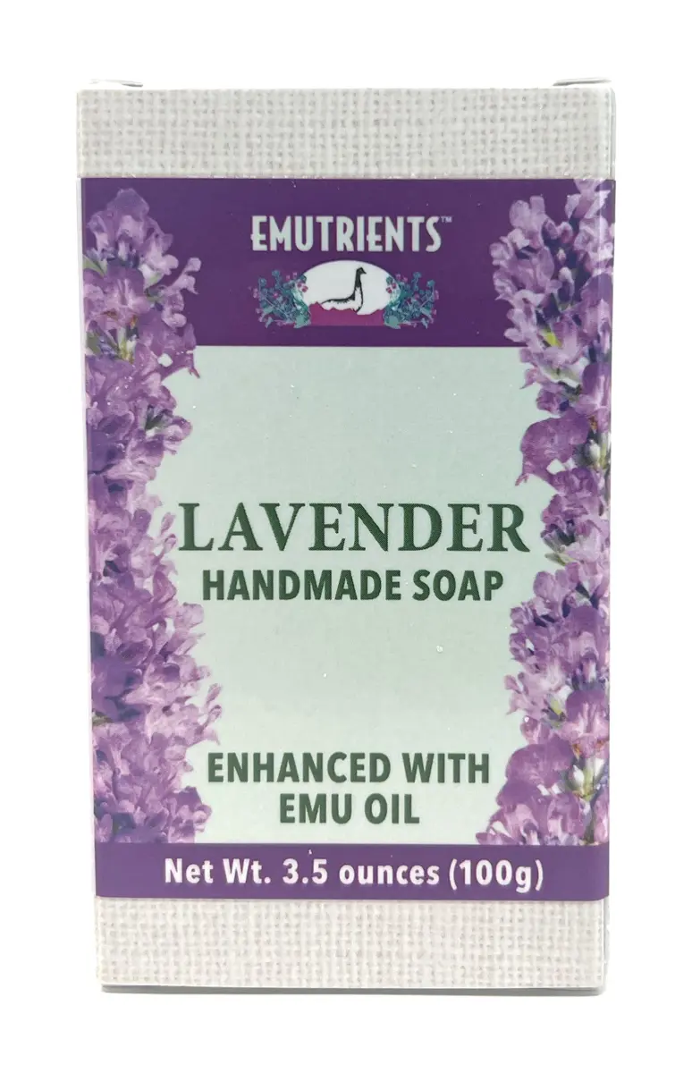 Montana Emu Ranch Lavender Handmade Soap 3.5 oz (99 g) | Natural Herbal Scent with Pure Emu Oil - main product image