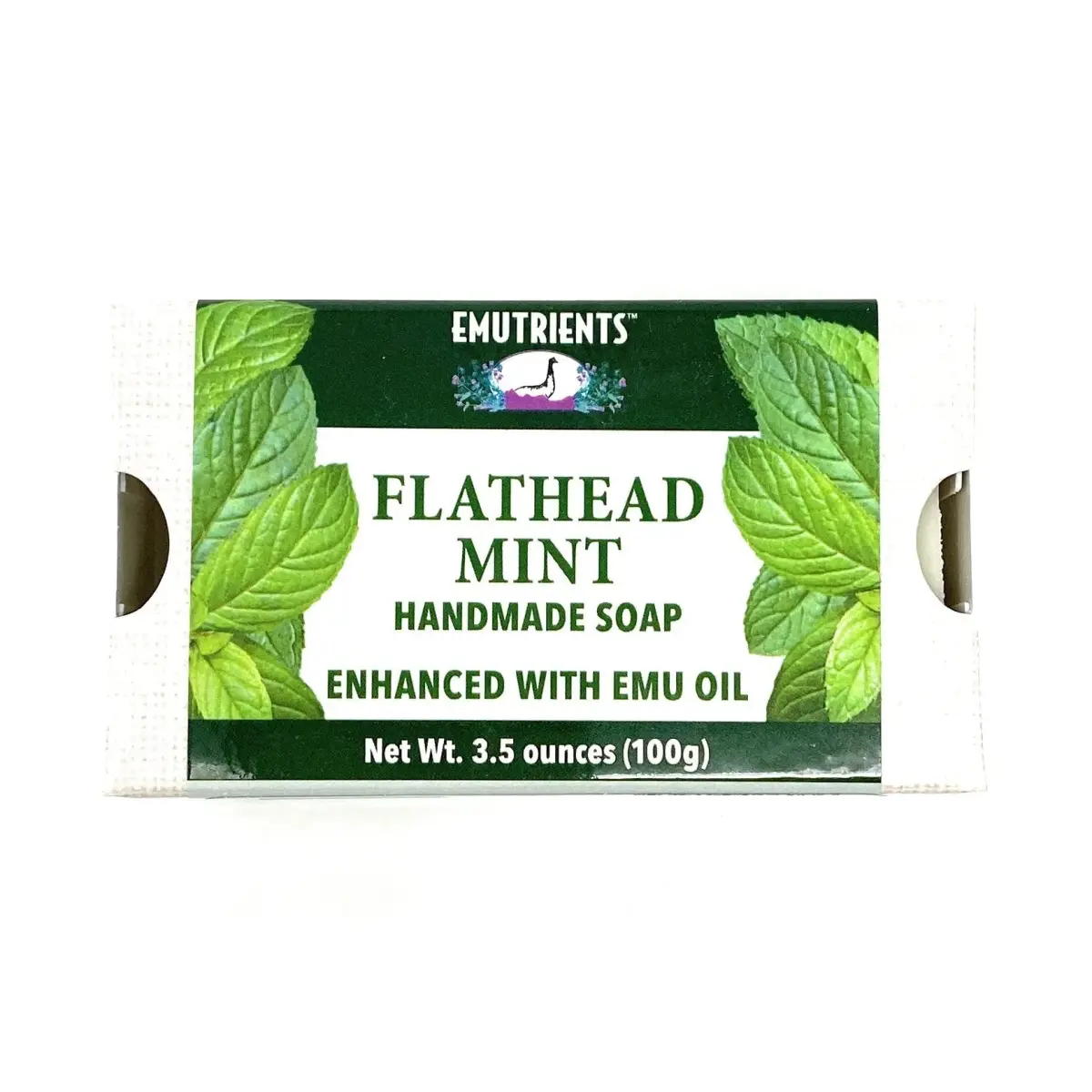 Montana Emu Ranch Flathead Mint Handmade Soap 3.5 oz (99 g) | Natural Ingredients for Normal to Dry Skin - main product image