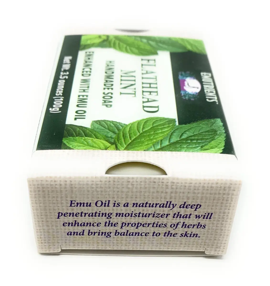 Montana Emu Ranch Flathead Mint Handmade Soap 3.5 oz (99 g) | Natural Ingredients for Normal to Dry Skin - view 3