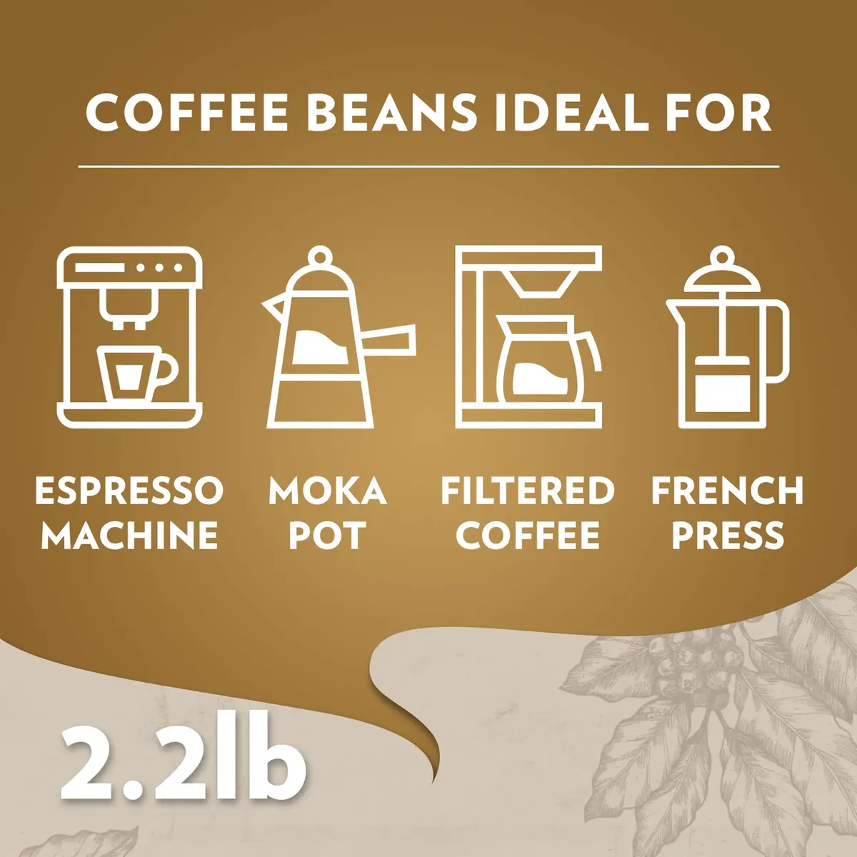 Lavazza Qualitá Oro Whole Bean Blend 2.2 Pound | Medium Roast, 100% Arabica, Fruity & Aromatic - view 8