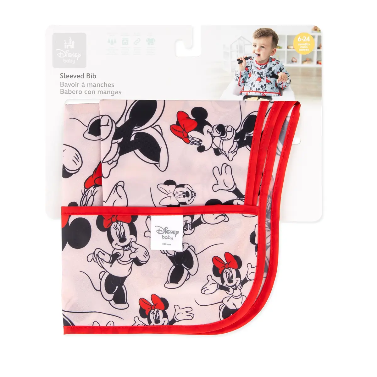 Bumkins Sleeved Bib Mario & Luigi 6-24 Months | Waterproof Fabric Feeding Smock - view 6