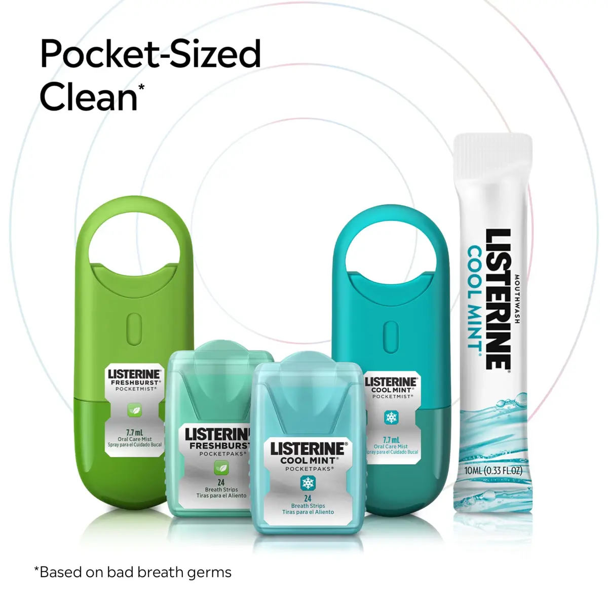 Listerine Freshburst Pocketmist Oral Care Mist 7.7mL (0.26 Fl Oz) | Kills 99% of Bad Breath Germs - view 7