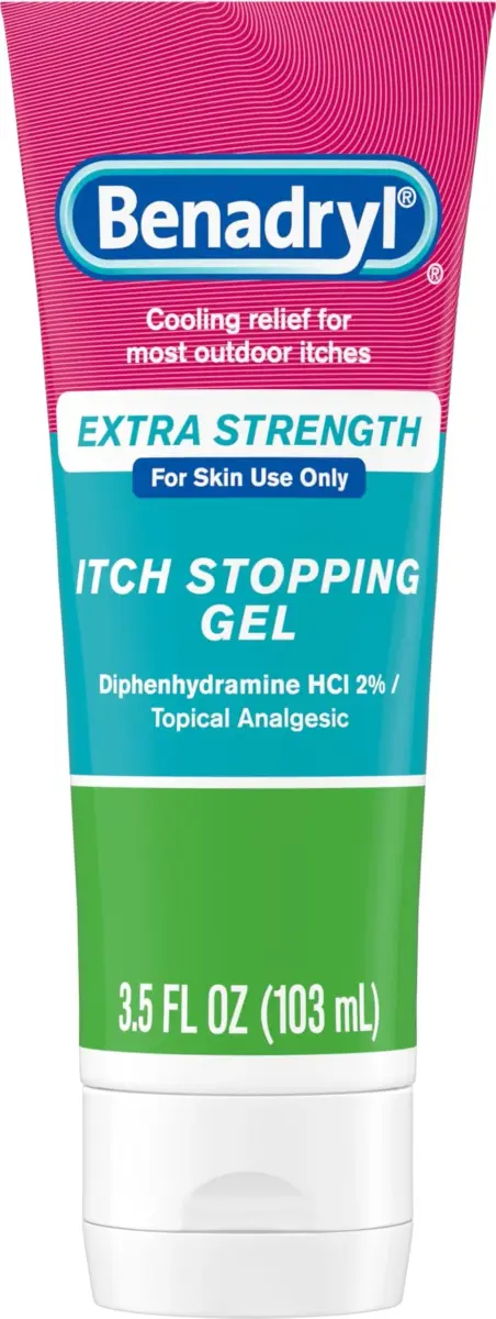 Benadryl Extra Strength Itch Relief Gel 3.5 fl oz (99g) | Topical Analgesic for Insect Bites & Rashes - main product image