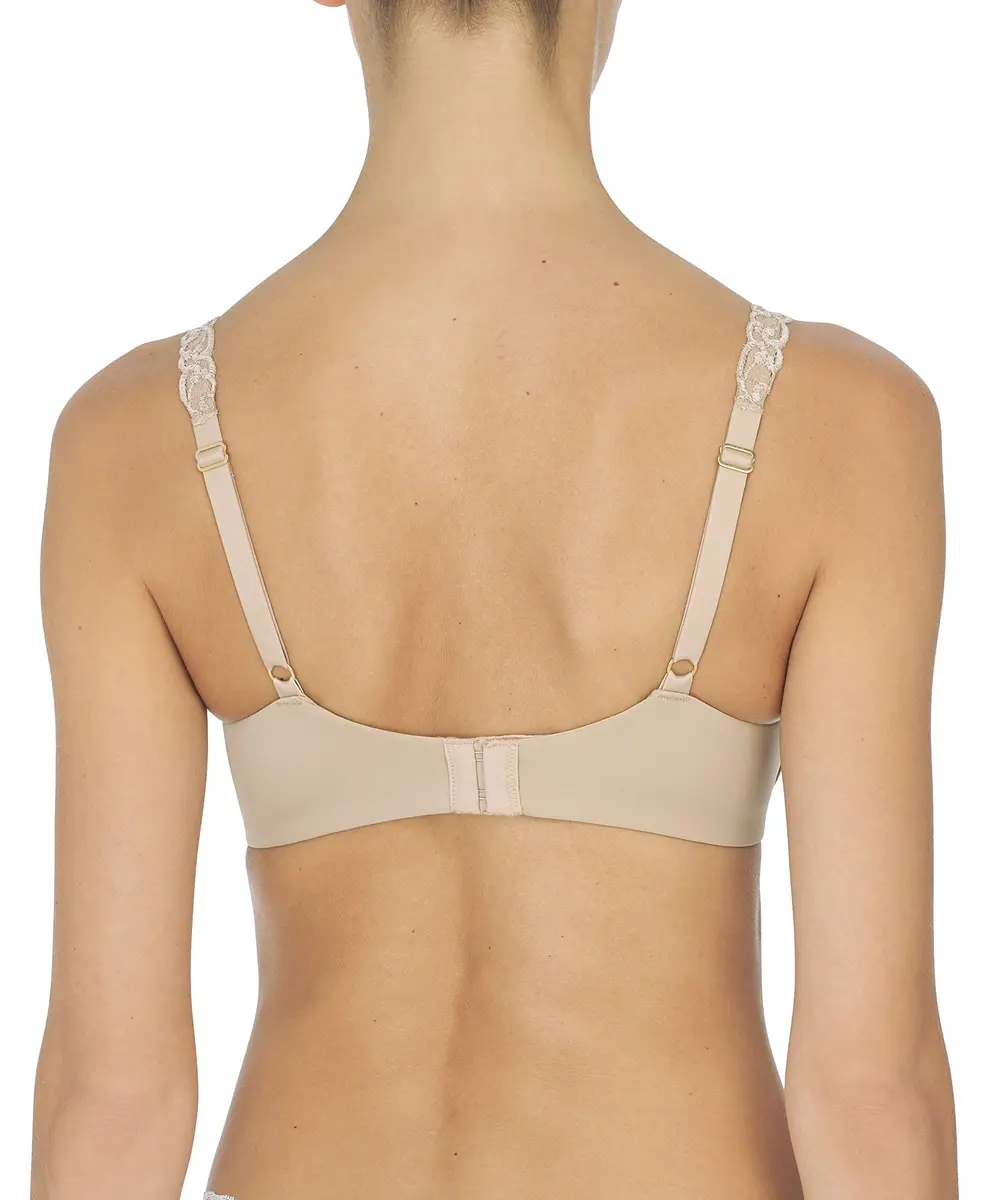 Natori Pure Luxe Custom Coverage Contour Bra 38DD | Seamless Floral Support with Underwire - view 3