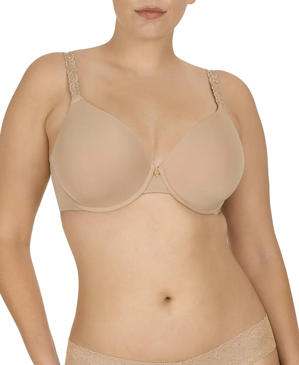 Natori Pure Luxe Custom Coverage Contour Bra 38DD | Seamless Floral Support with Underwire - view 4
