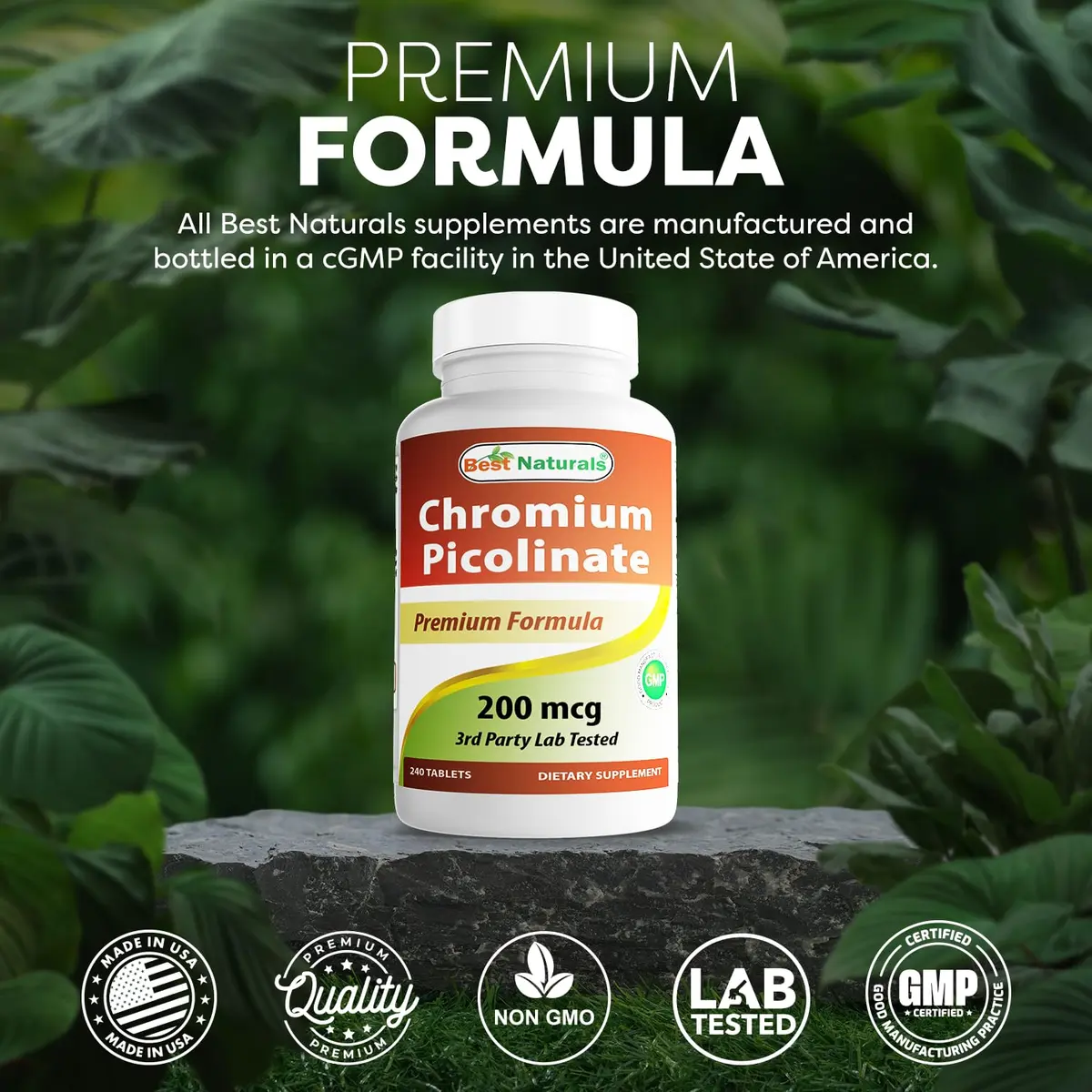 Best Naturals Chromium Picolinate Tablet, 200 mcg | Supports Weight Management & Blood Sugar - view 5
