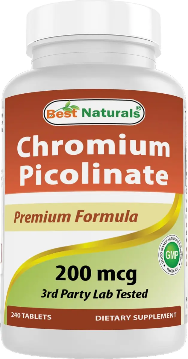 Best Naturals Chromium Picolinate Tablet, 200 mcg | Supports Weight Management & Blood Sugar - main product image