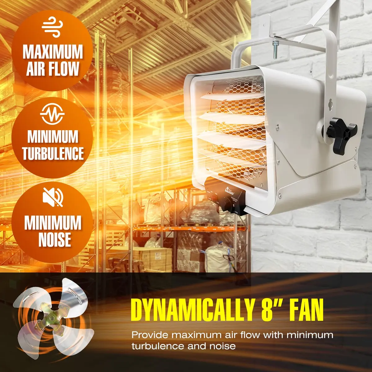 DR. INFRARED HEATER DR-966 240-Volt Hardwired Shop Garage Commercial Heater, 6000 Watt | Efficient Infrared Heating for Garages & Warehouses - view 4