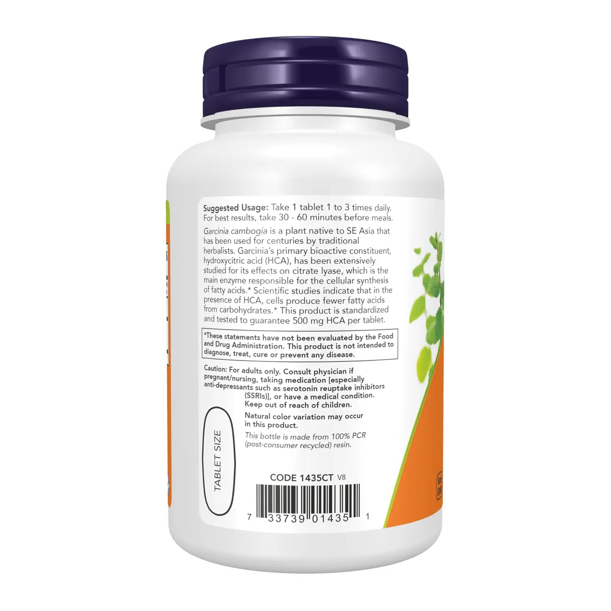 NOW Foods Garcinia Cambogia 1,000 mg Tablets | Healthy Metabolism & Weight Loss Support - view 3