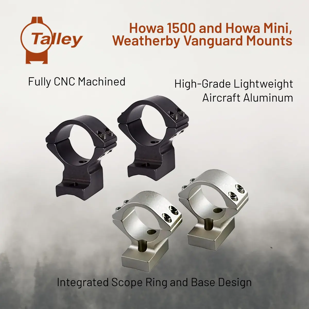 Talley 74X734 30MM Howa 1500 Extended Front | Integrated Scope Mount, Lightweight Aluminum, Made in USA - view 5