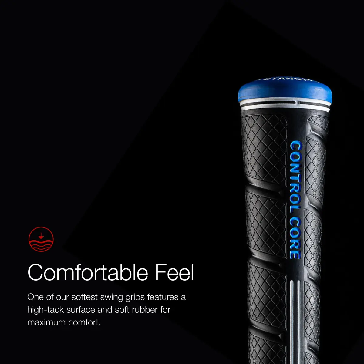 Golf Pride CP2 Wrap Jumbo Golf Club Grip (1-Pack, Black-Blue) | Soft Tacky Feel for Reduced Tension - view 3
