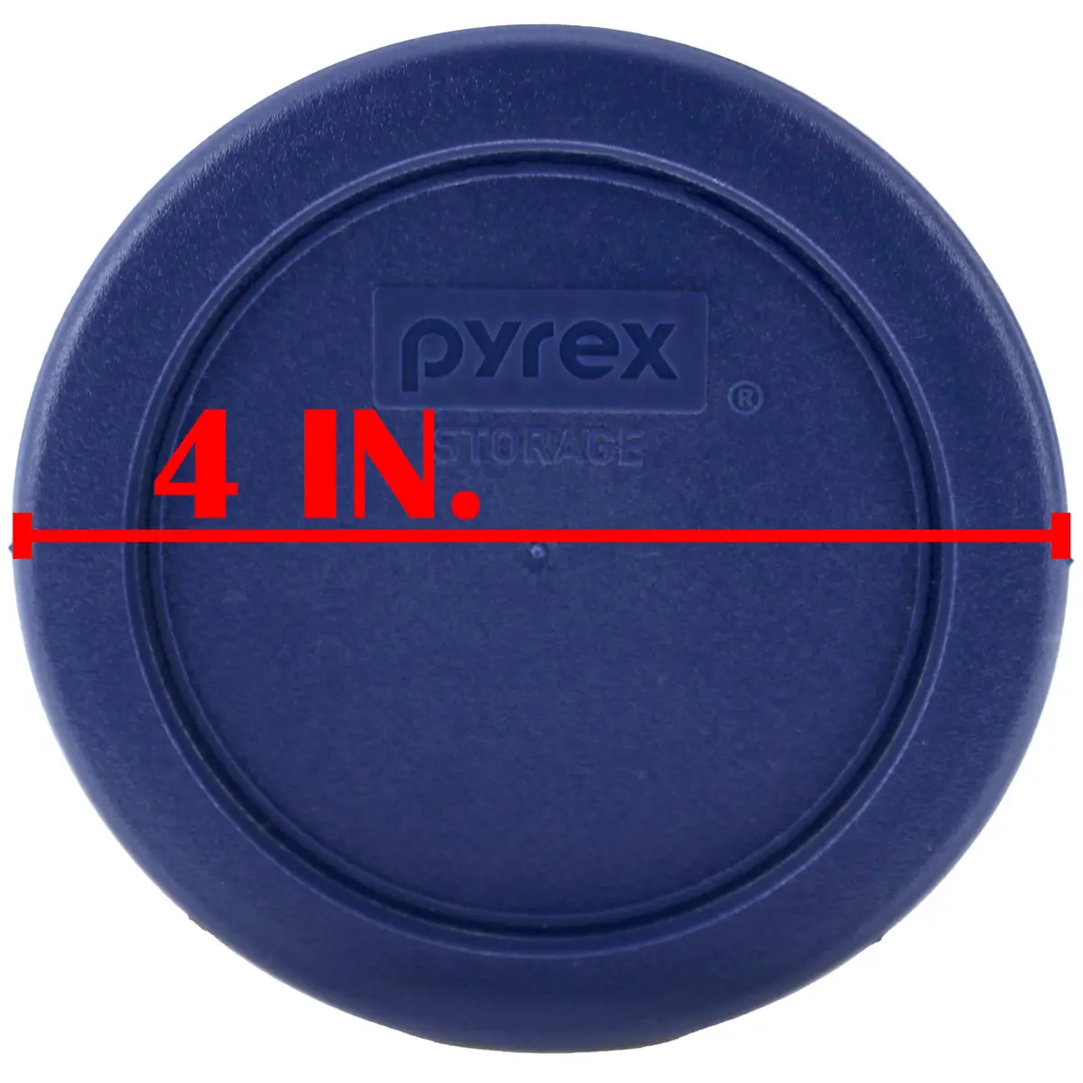 Pyrex 7202-PC 1-Cup Dark Blue Replacement Lids (4-Pack) | Made in USA, Durable Plastic, Secure Seal, Dishwasher Safe - view 5