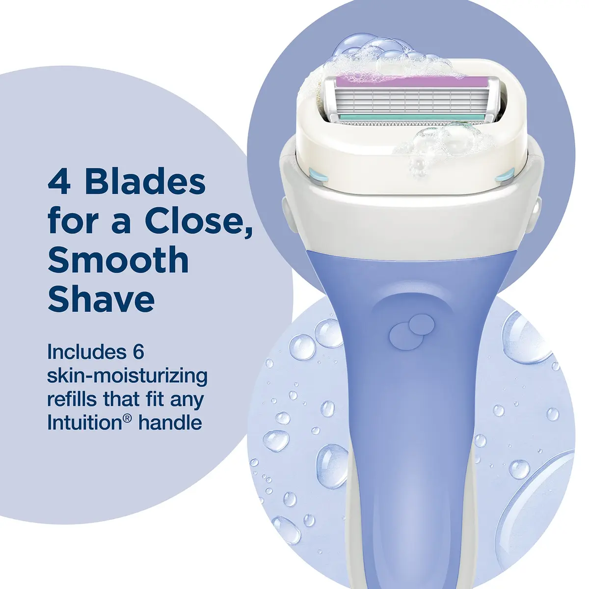 INTUITION Organic 6 Count Razor Refills | Moisturizing & Gentle for Women - view 5