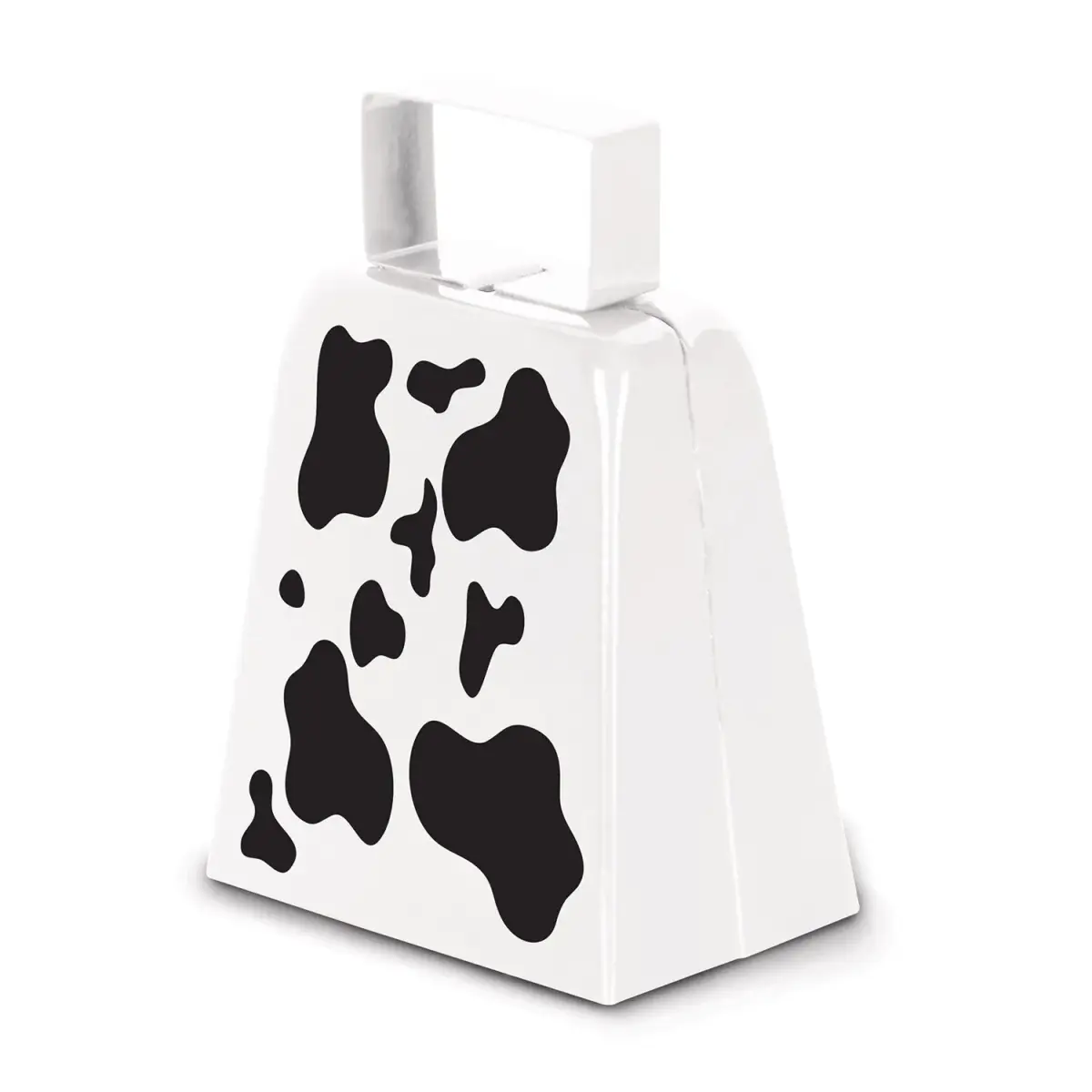Beistle Cow Print Cowbell 4 Inch | Western Party Accessory - main product image