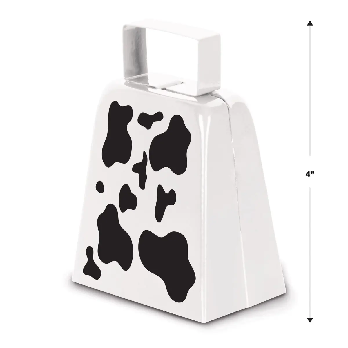 Beistle Cow Print Cowbell 4 Inch | Western Party Accessory - view 2