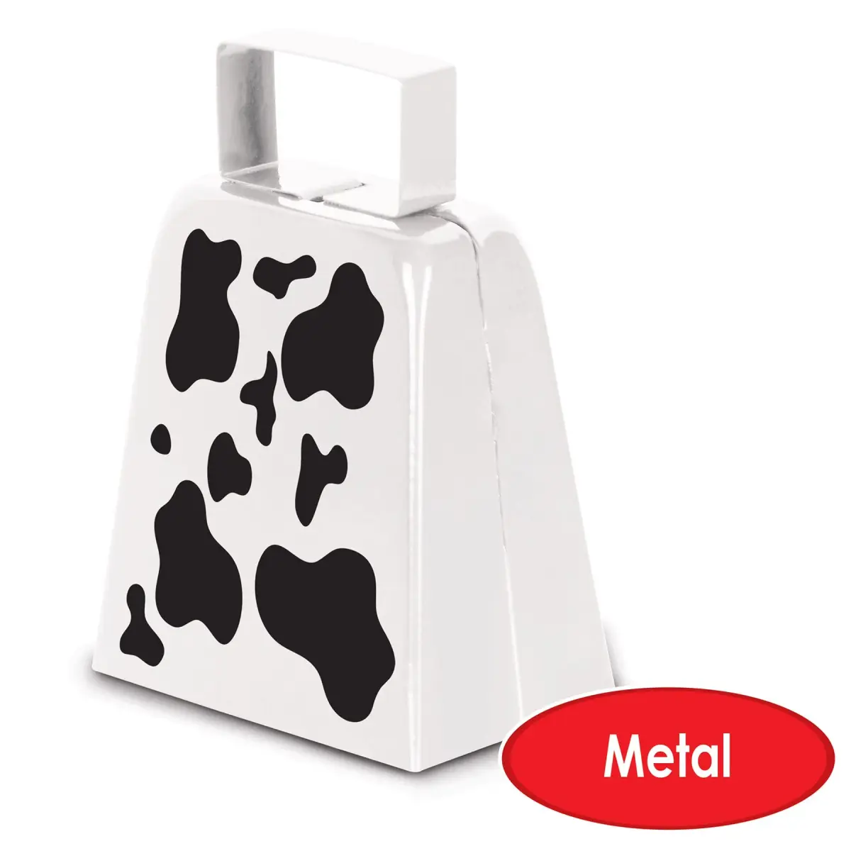 Beistle Cow Print Cowbell 4 Inch | Western Party Accessory - view 3