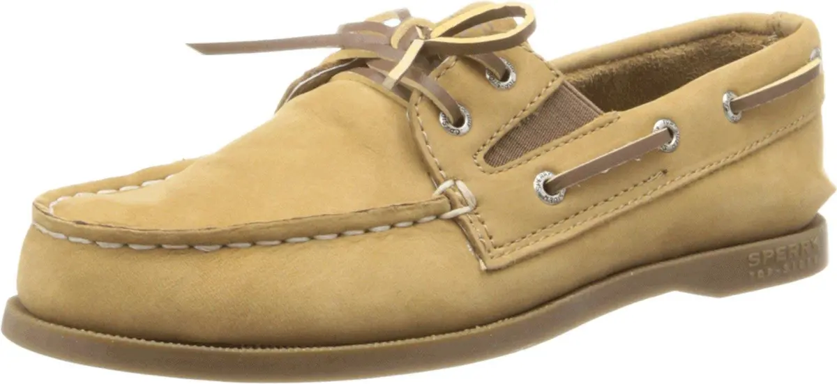 Sperry Boys Authentic Original Slip on Boat Shoe, Sahara, 4 Big Kid US | Classic American Style for Kids - main product image