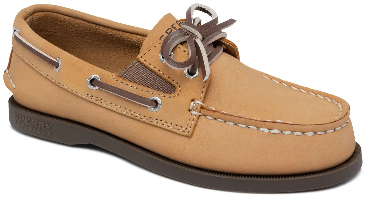 Sperry Boys Authentic Original Slip on Boat Shoe, Sahara, 4 Big Kid US | Classic American Style for Kids - view 5