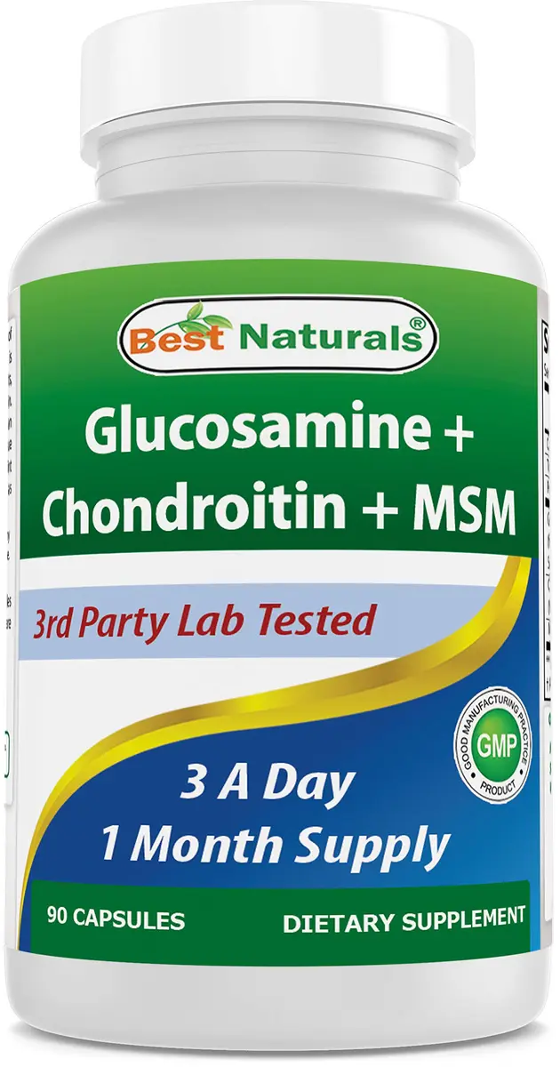 Best Naturals Glucosamine Chondroitin MSM Supplements 2600 mg | Supports Joint & Cartilage Health - main product image