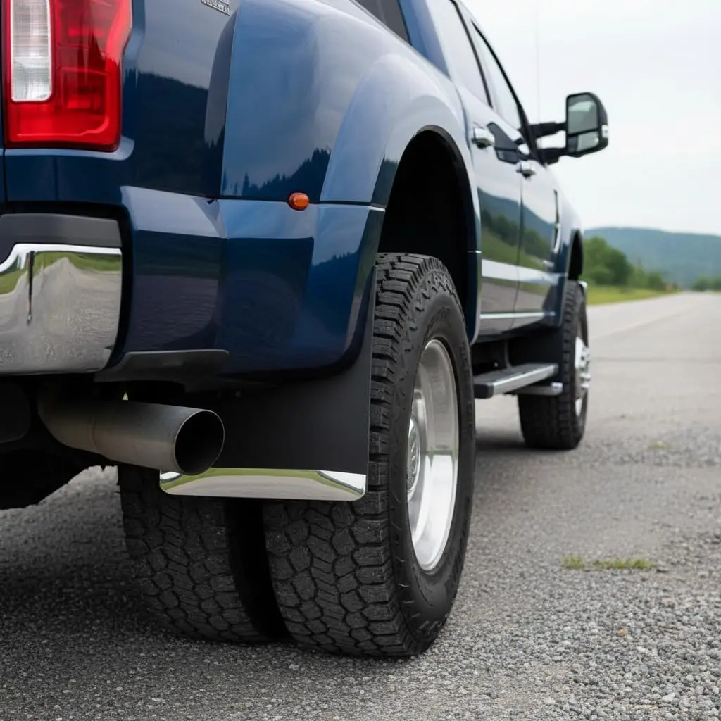 UltimateFlap 20 Inch Rear Dually Mud Flap with Stainless Steel Weight | Heavy Duty Mud Guard for Trucks - view 7