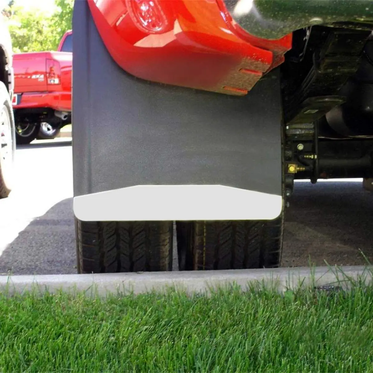 UltimateFlap 20 Inch Rear Dually Mud Flap with Stainless Steel Weight | Heavy Duty Mud Guard for Trucks - view 3