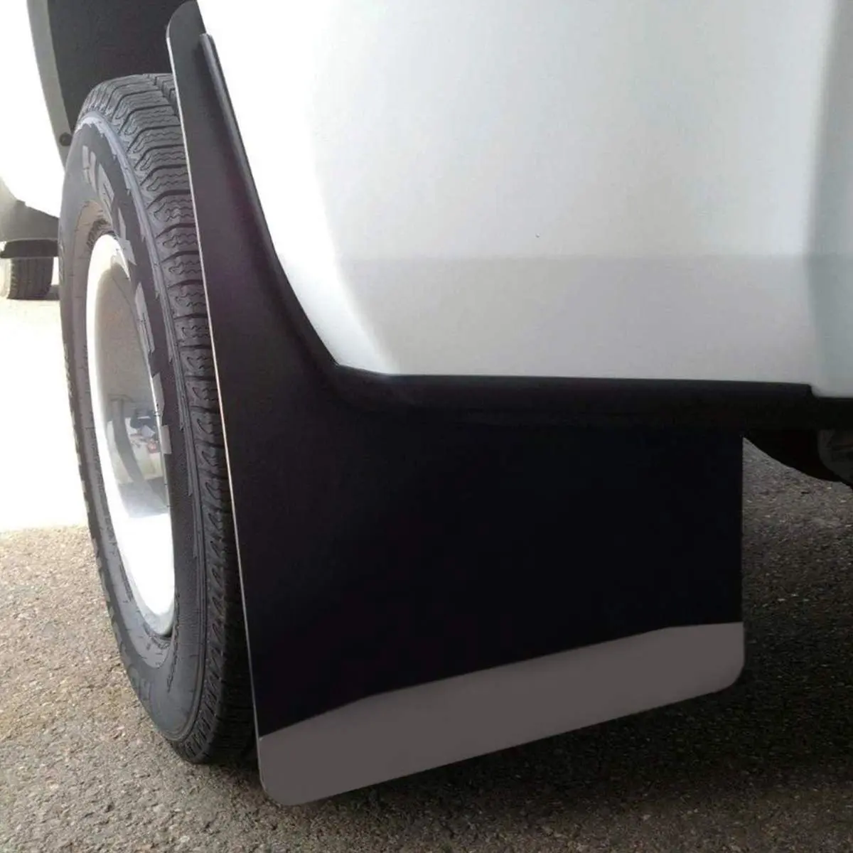 UltimateFlap 20 Inch Rear Dually Mud Flap with Stainless Steel Weight | Heavy Duty Mud Guard for Trucks - view 4