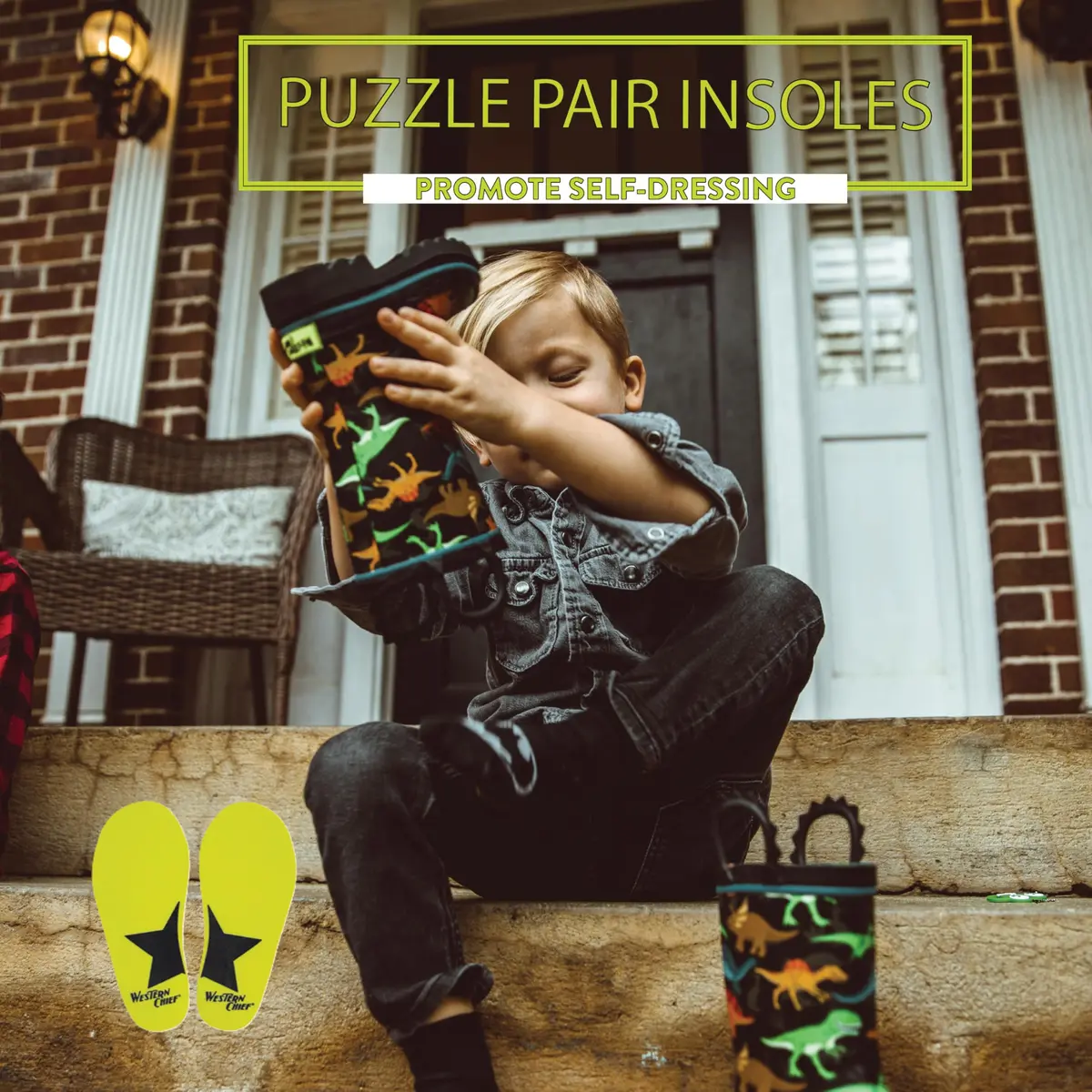 Western Chief Boys Waterproof Rain Boots 7 Toddler | Slip-Resistant & Easy Pull Handles - view 6