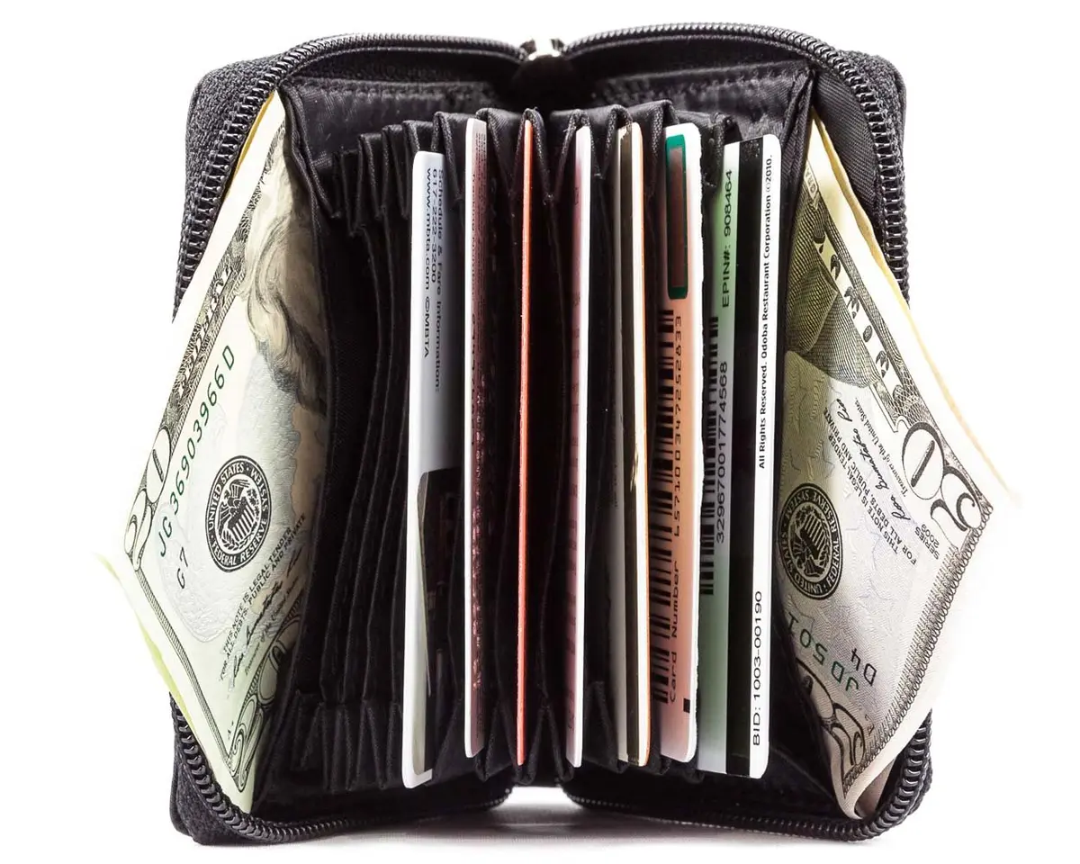 Big Skinny Polka Accordion Card Case Wallet Black 10.8 cm (4.25 Inch) | Holds 30 Cards - view 7