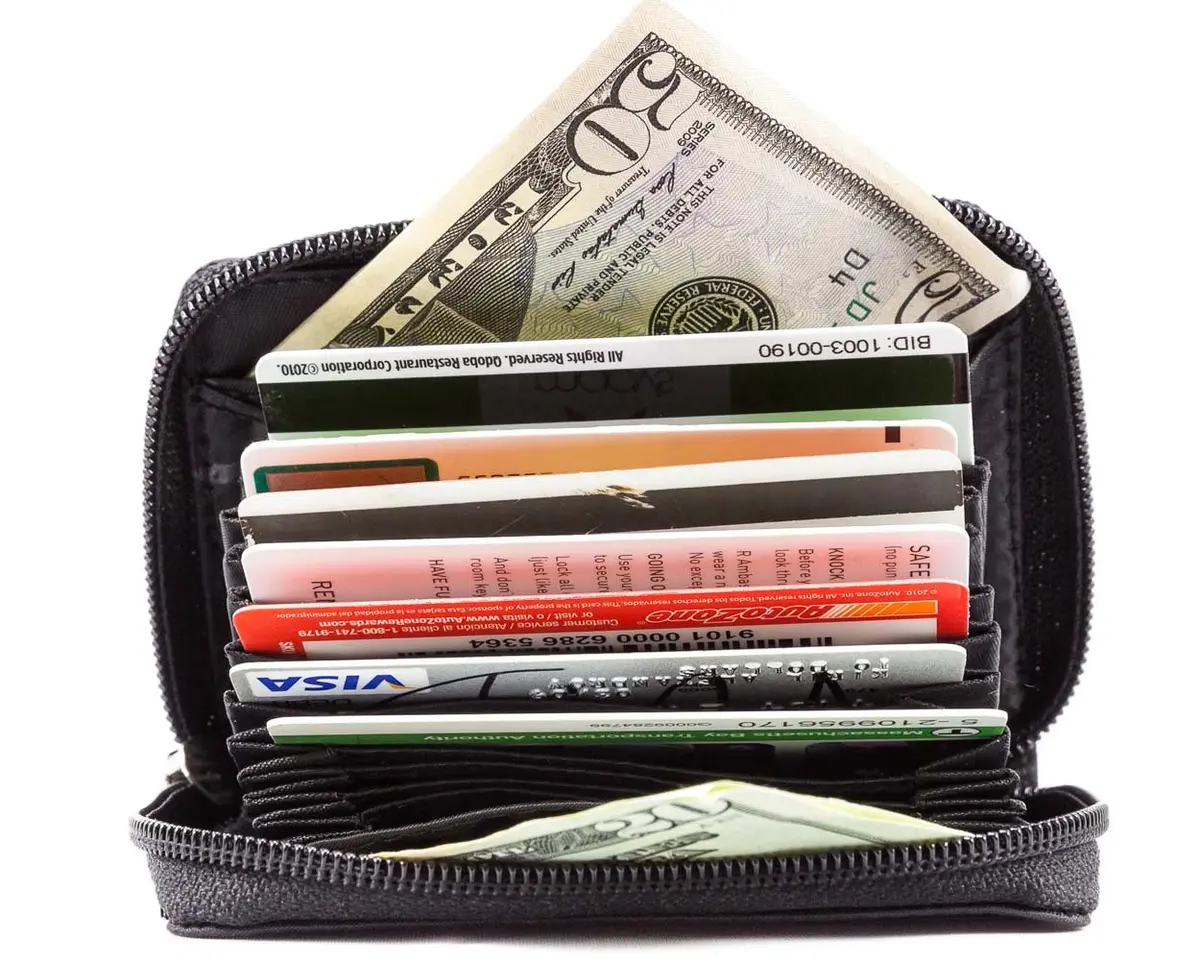 Big Skinny Polka Accordion Card Case Wallet Black 10.8 cm (4.25 Inch) | Holds 30 Cards - view 2