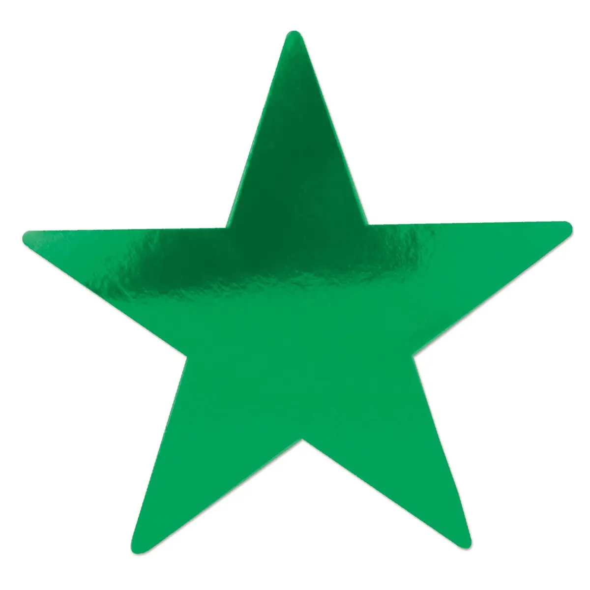 Beistle 72-Pack Foil Green Star Cutouts | Festive Wall & Table Decor for Celebrations - main product image