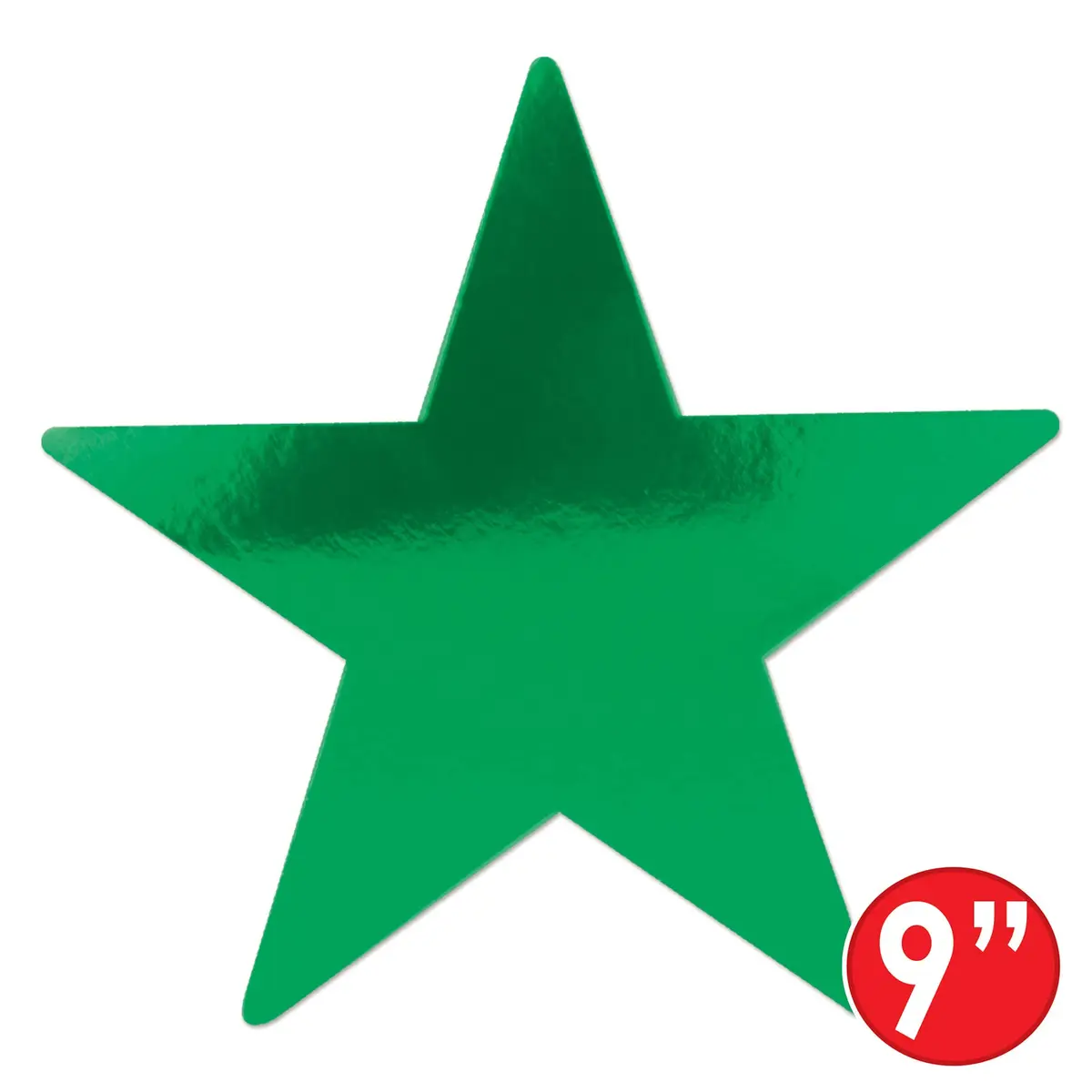 Beistle 72-Pack Foil Green Star Cutouts | Festive Wall & Table Decor for Celebrations - view 2