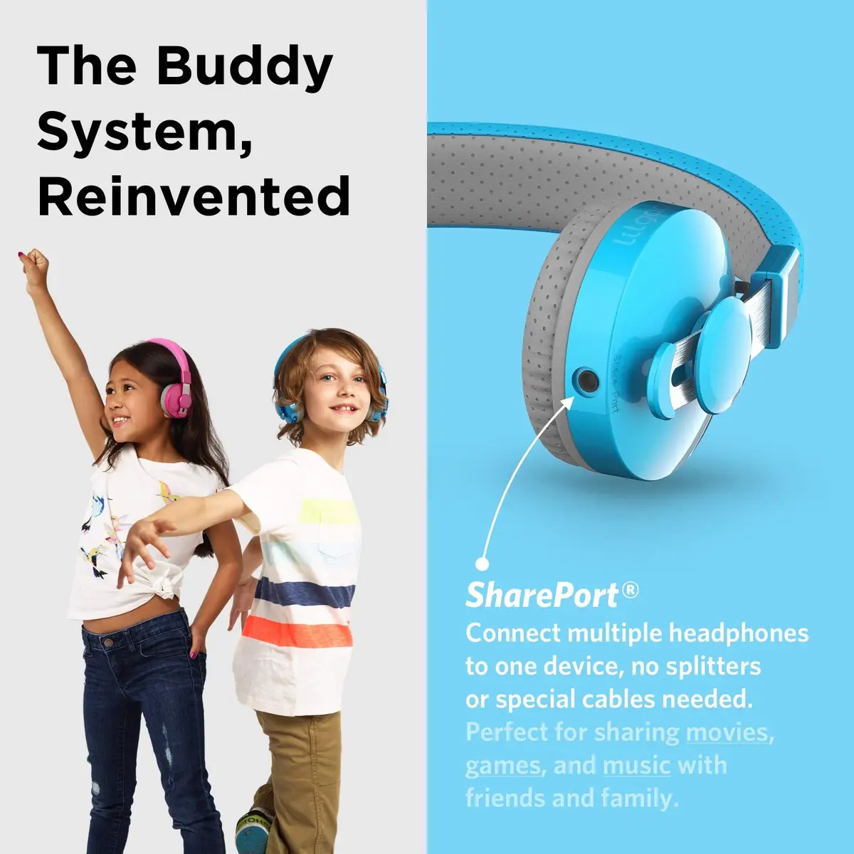LilGadgets Untangled Pro Bluetooth Headphones - Ages 4+ | Volume-Limited Kids Headphones for School with SharePort & Mic - view 5