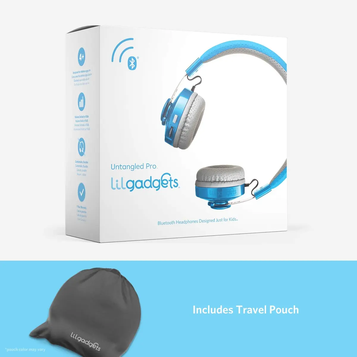 LilGadgets Untangled Pro Bluetooth Headphones - Ages 4+ | Volume-Limited Kids Headphones for School with SharePort & Mic - view 6